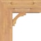 Ekena Millwork Merced Block Smooth Bracket w/ Offset Brace, Western Red Cedar, 7 1/2"W x 18"D x 18"H BKT0806X18X18MRC05SWR - alternate 4